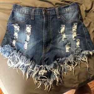 High Waisted Jean Shorts